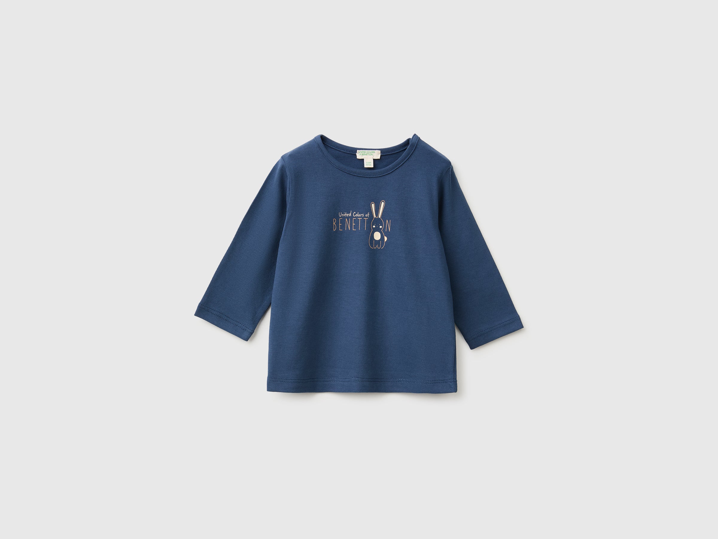 Benetton T-Shirts and Tops maglietta cotone bio stampa animali taglia 68