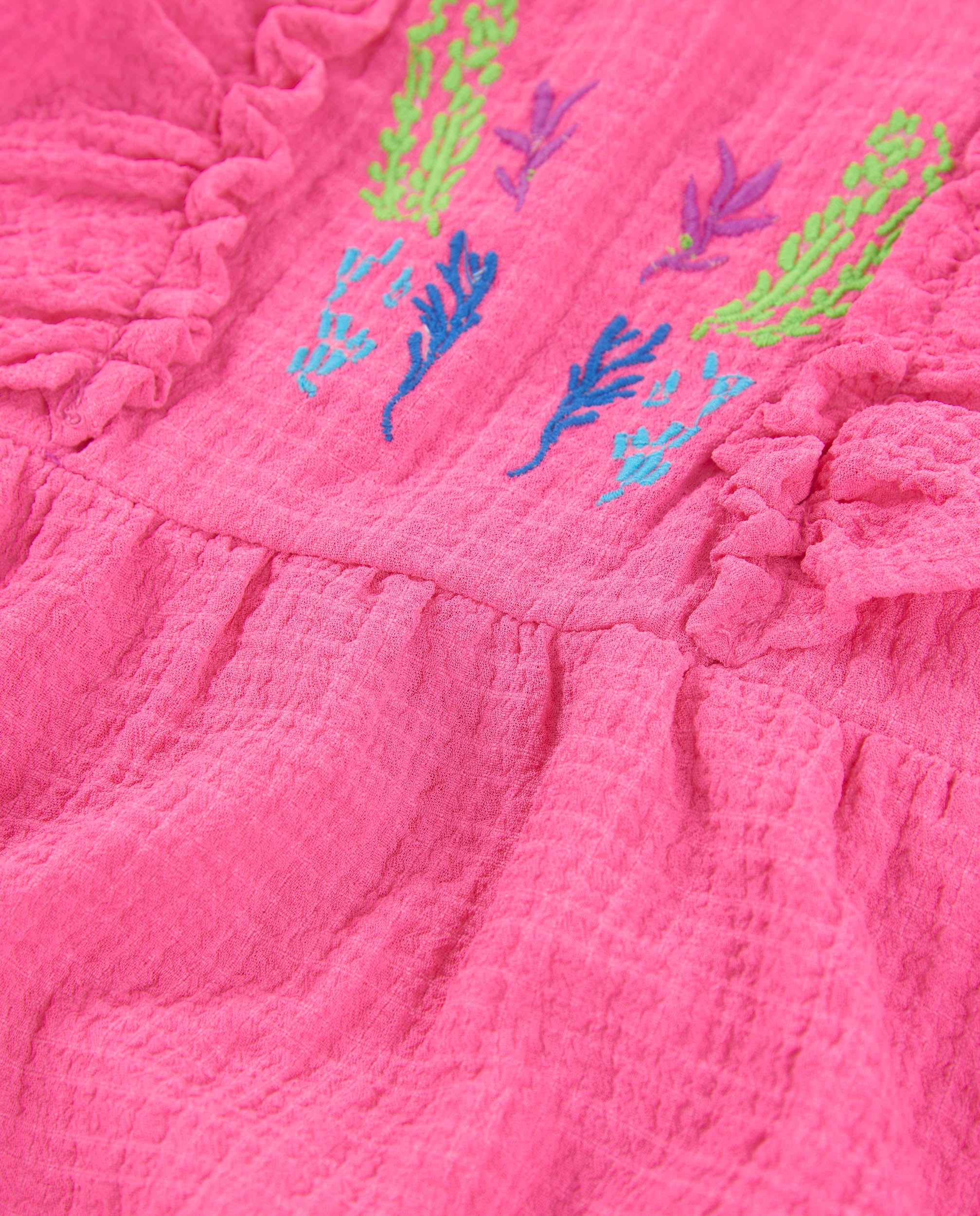 TucTuc Vestiti Vestito Bimba Fucsia Ricamo Cotone 6M-10A