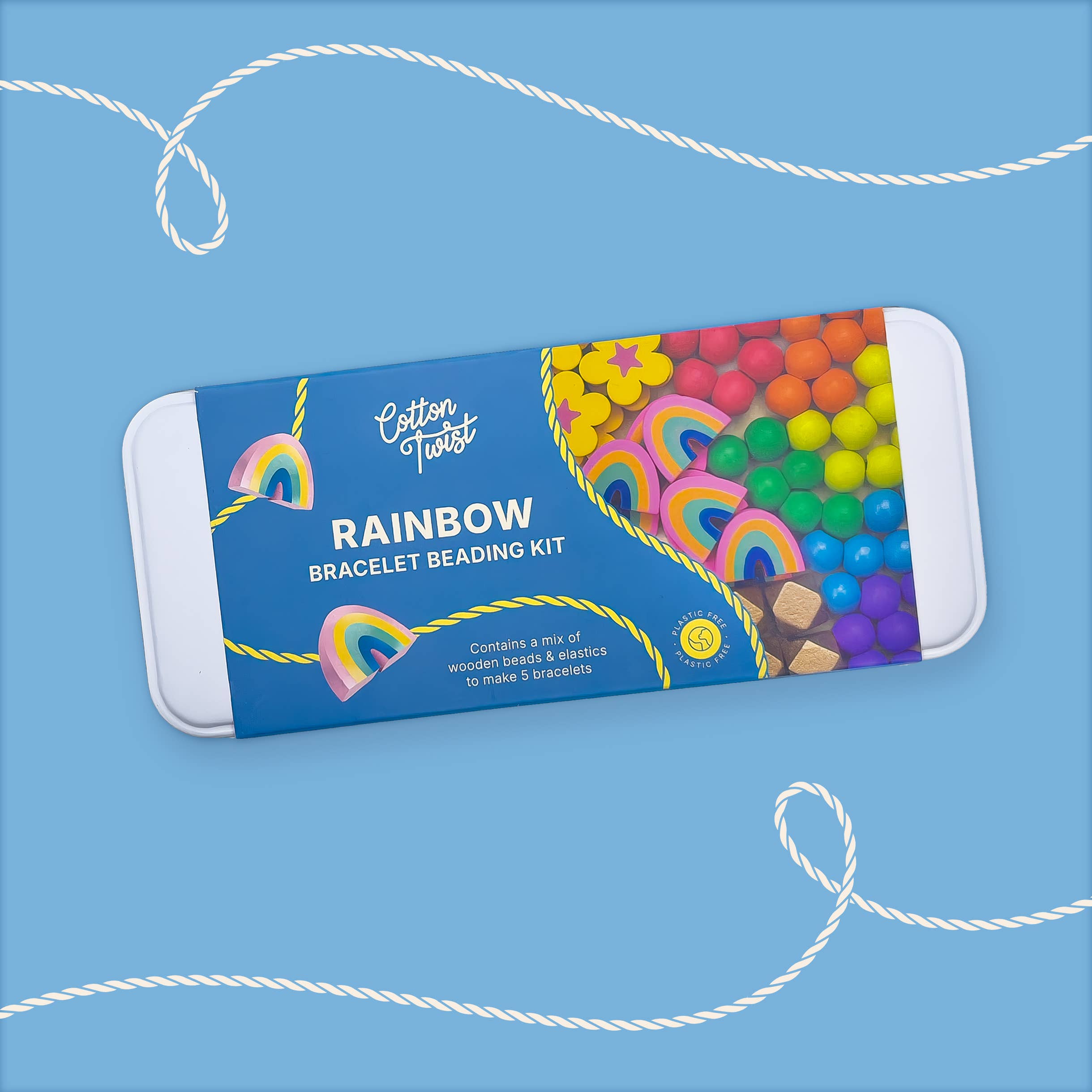 Cotton Twist Rainbow kit braccialetti legno dai 3 anni