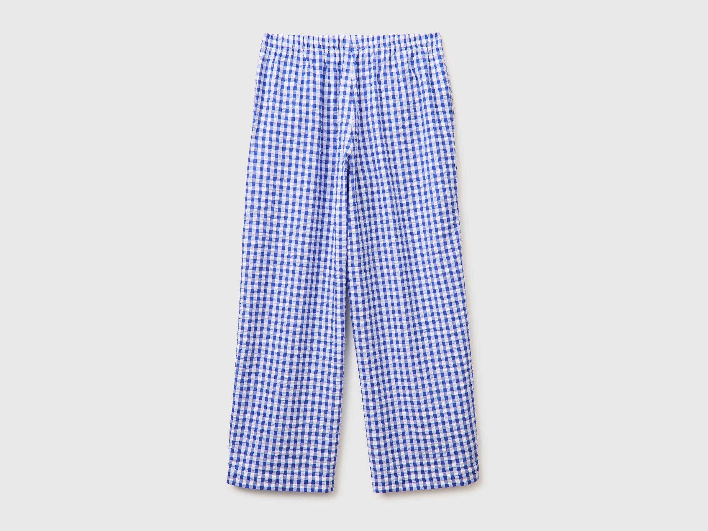 Benetton Trousers 47OL3F00N_901 pantaloni vichy cotone