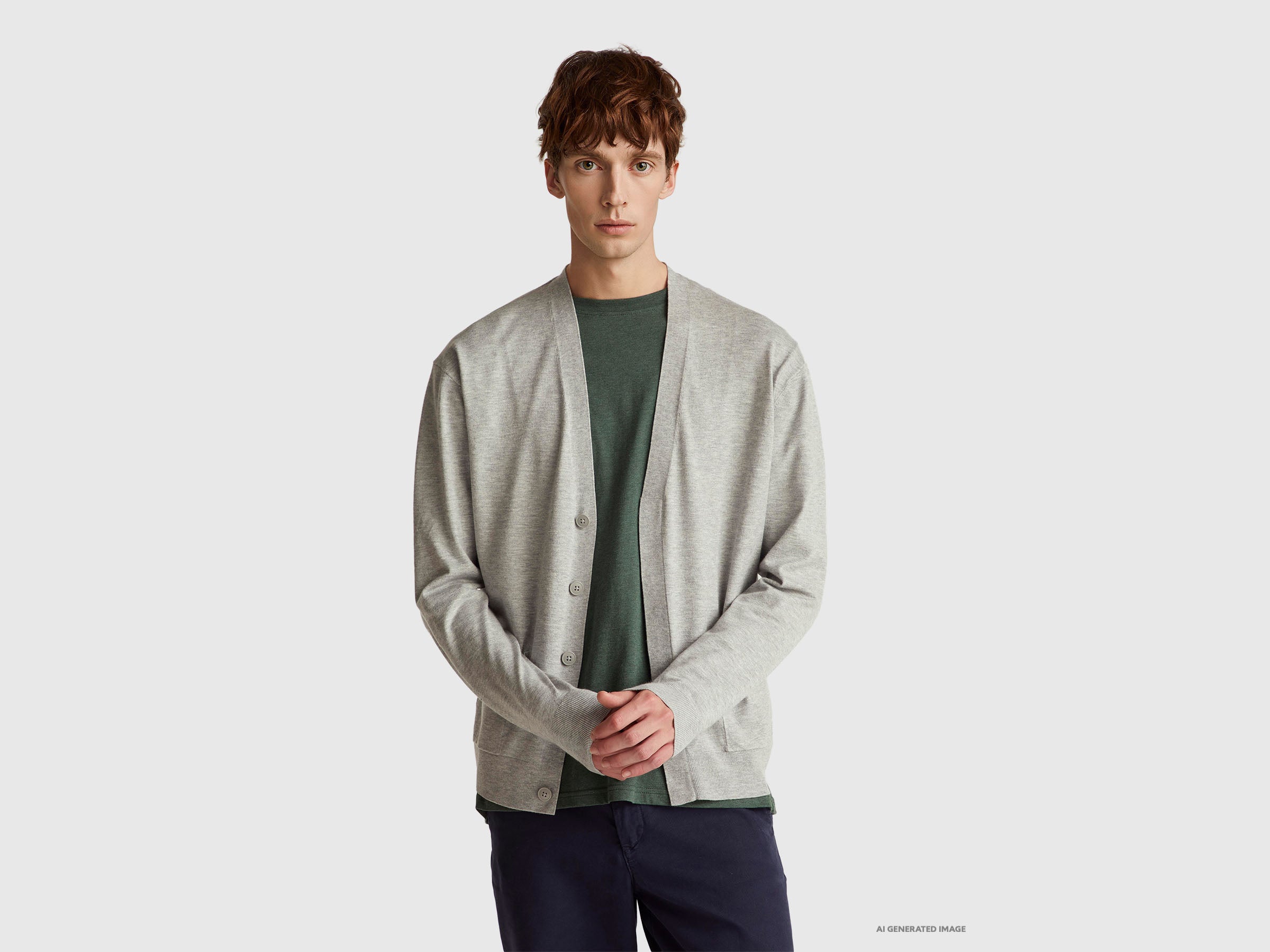 United Colors of Benetton Cardigan Viscosa Scollo V 110XU601I M