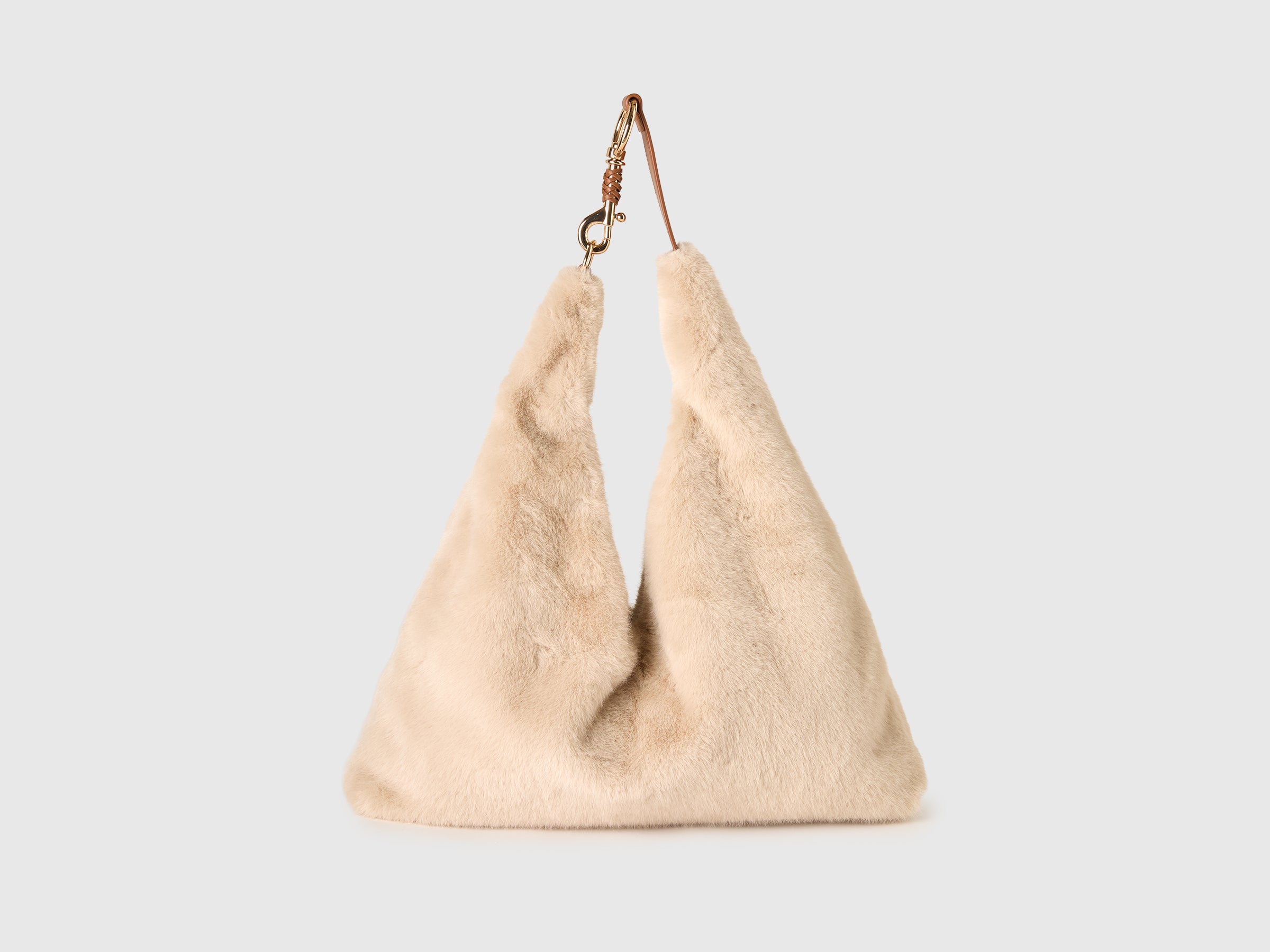 United Colors of Benetton Hobo bag pelliccia sintetica OS