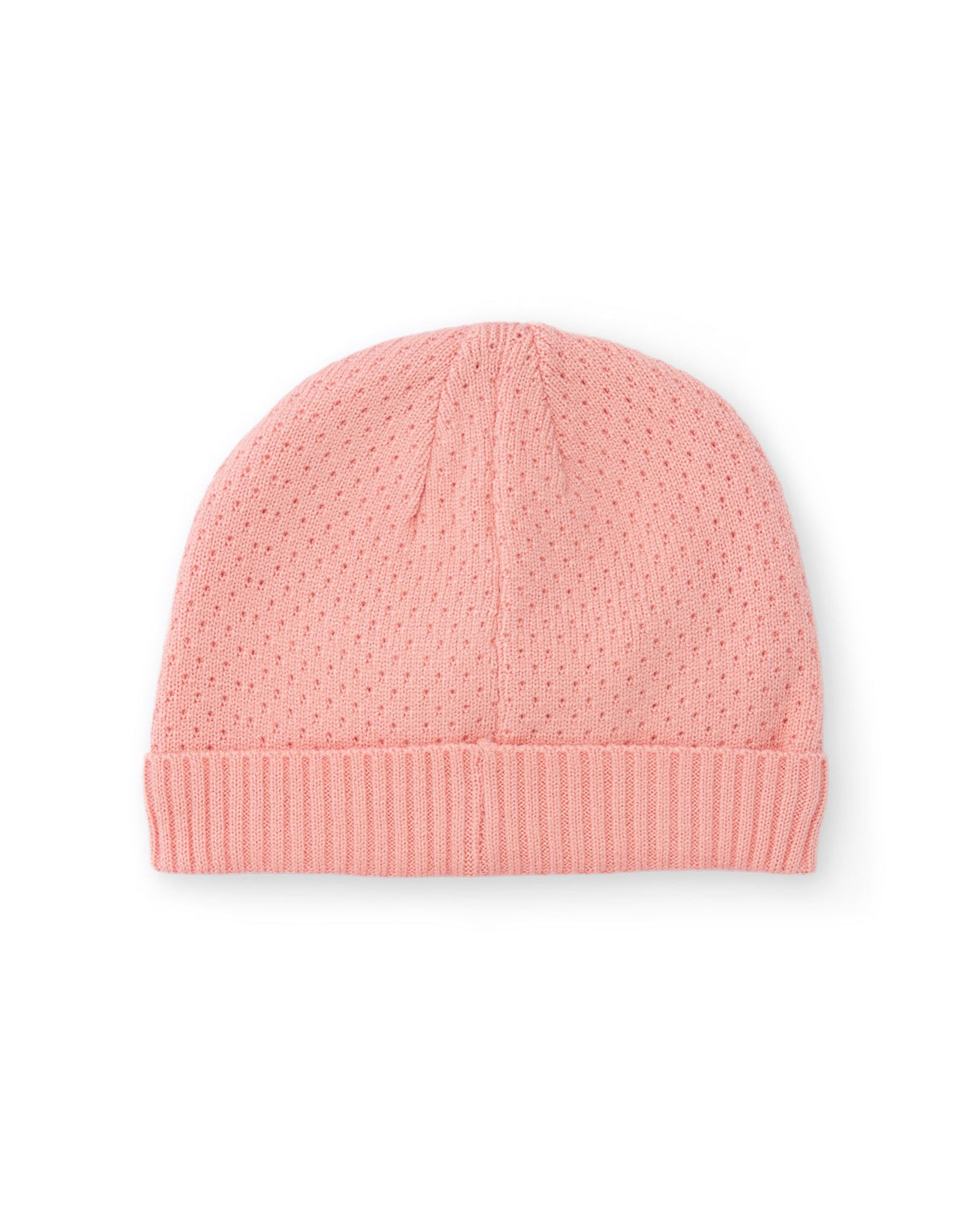 TucTuc Accessori Fiore berretto bambina rosa tricot