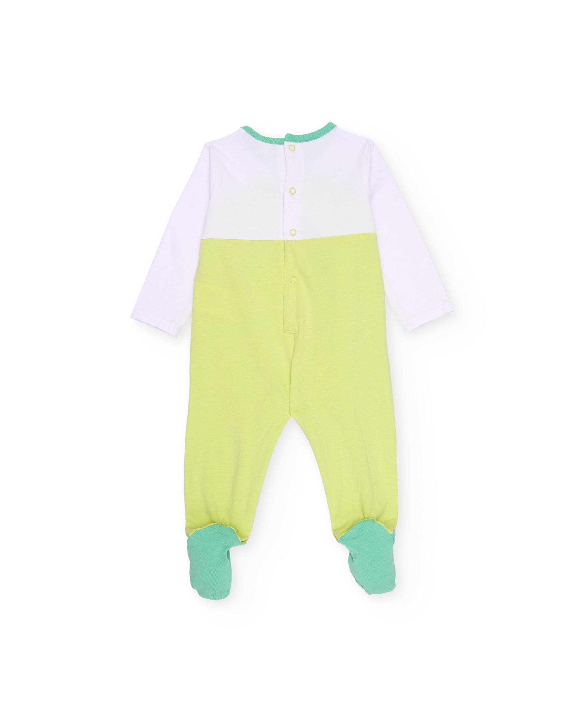 TucTuc Tutine Pagliaccetto Neonato Verde Frutta Piedini