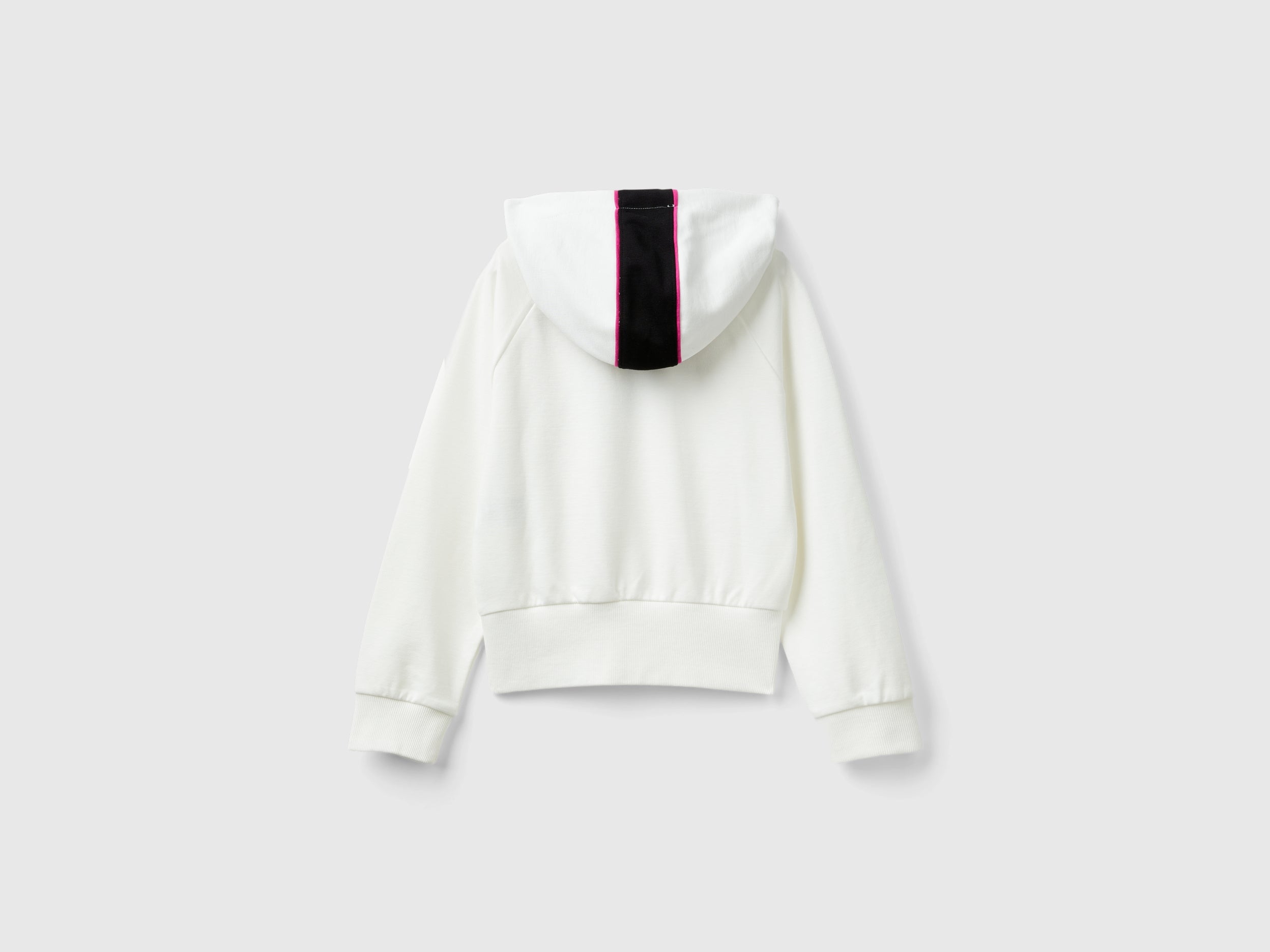 United Colors of Benetton felpa stampa cappuccio M cotone