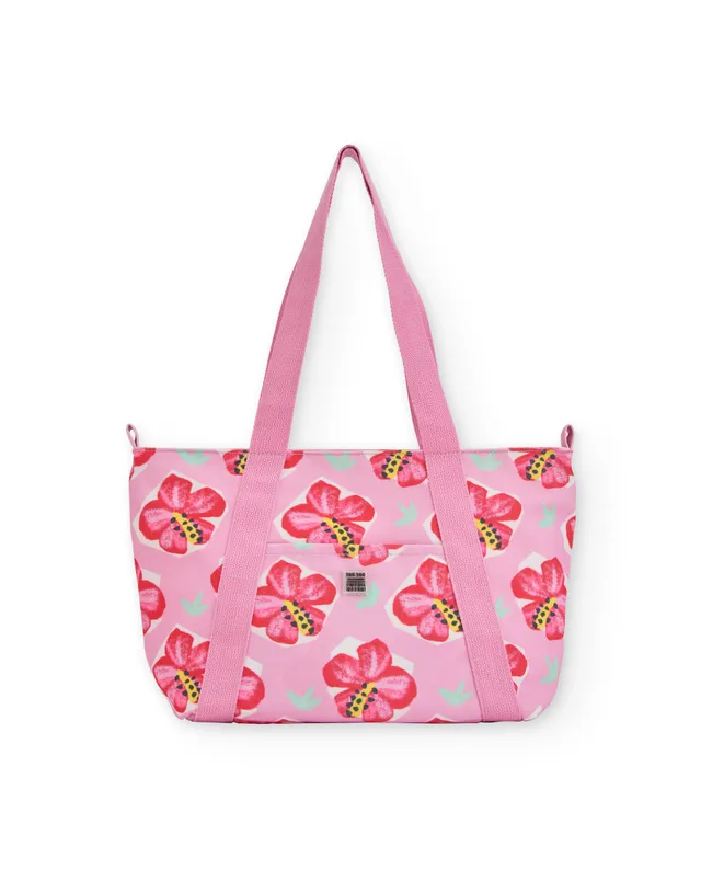 TucTuc Accessori Borsa Bambina Rosa Fiori Chiusura Zip