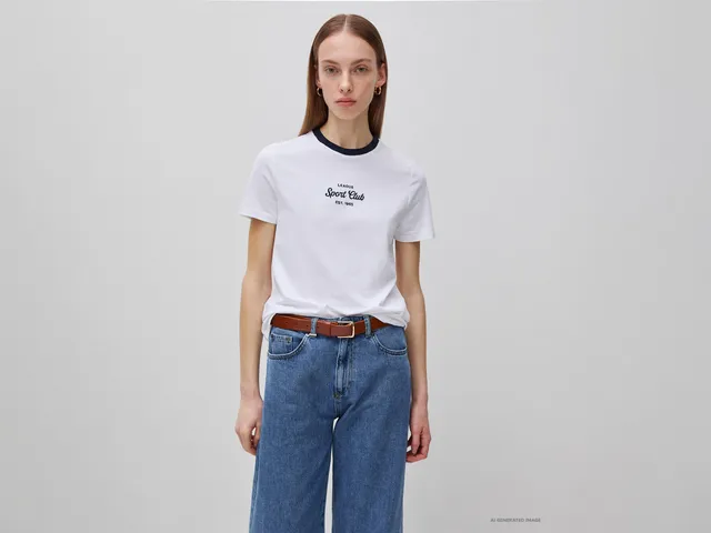 United Colors of Benetton Crest t-shirt cotone elasticizzato slim