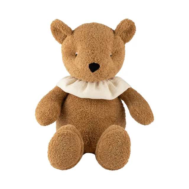 Woolly Organic Soft Toy with Collar peluche orsetto Teddy 53 cm cotone