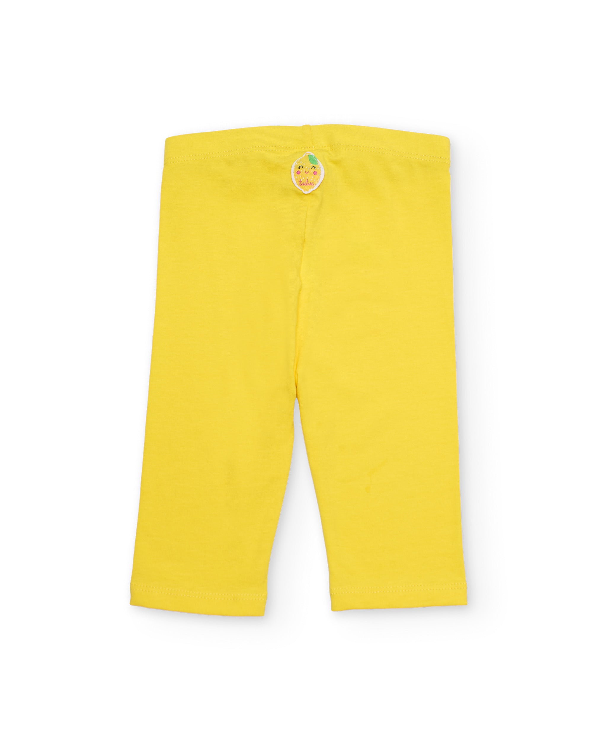 TucTuc Leggings Bambina Giallo in Maglia Elastica