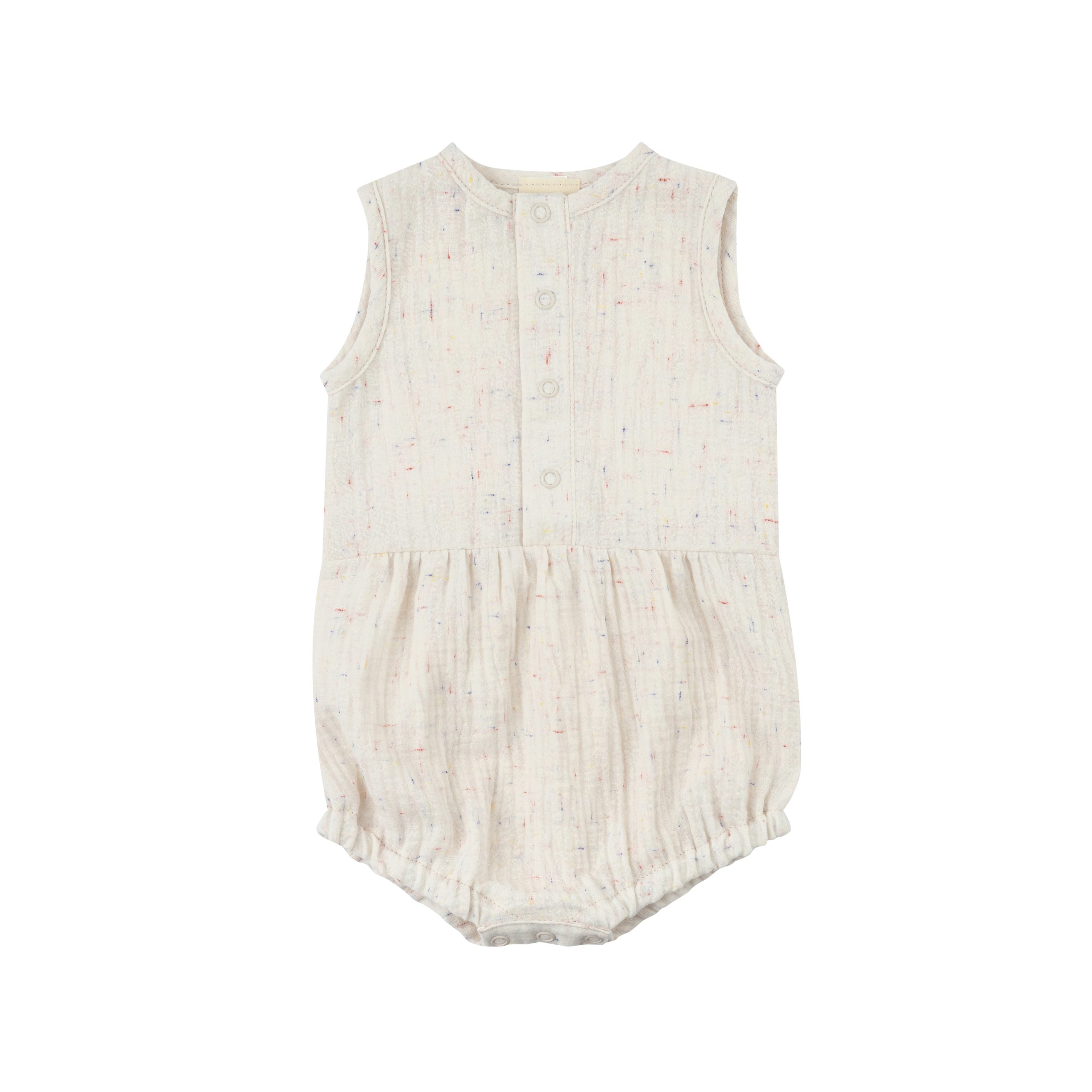 Woolly Organic Baby Rompers Muslin Romper GOTS SS25 pagliaccetto cotone