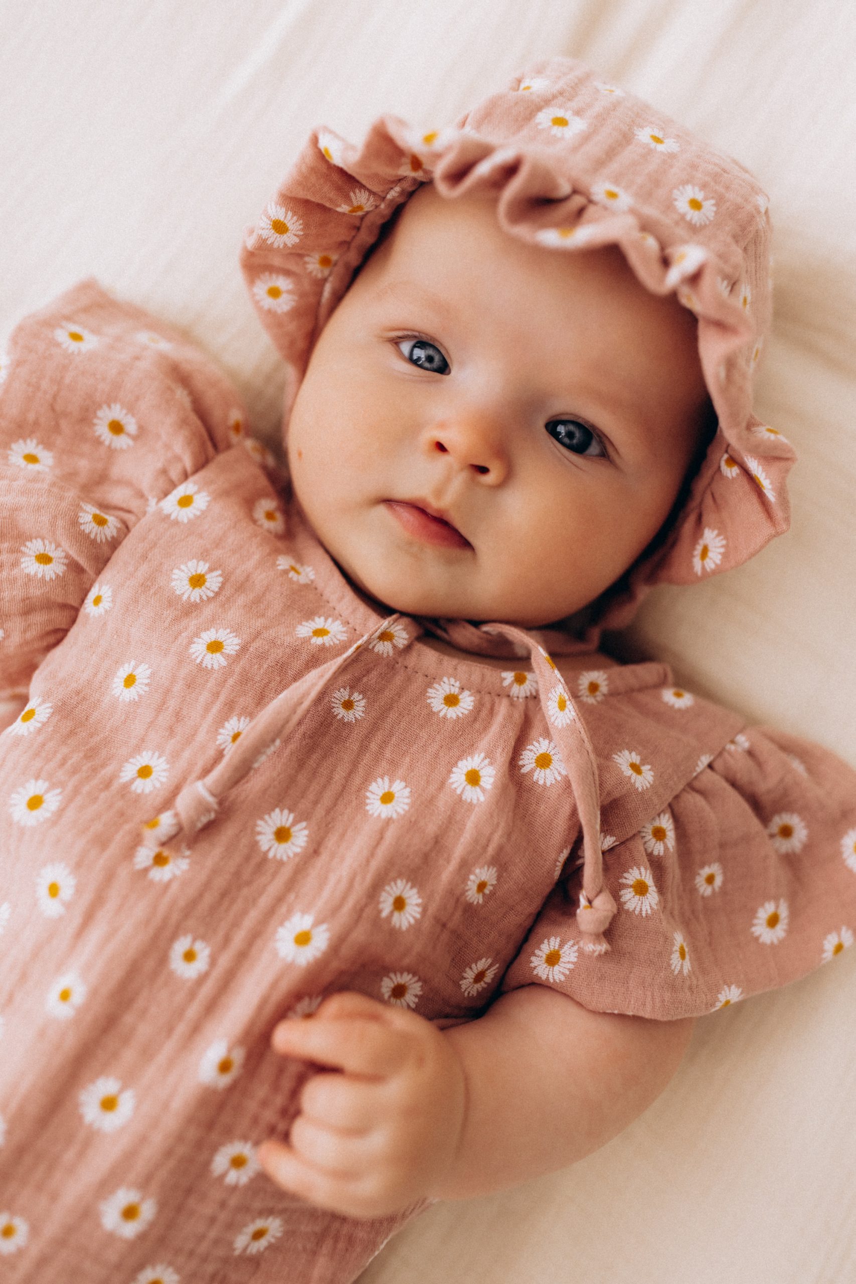 Woolly Organic Romper Wings pagliaccetto mussola margherite