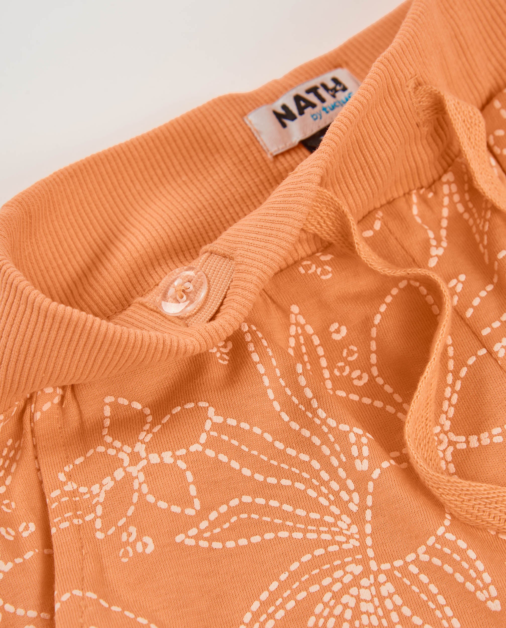 TucTuc Bermuda shorts bambina arancione stampa floreale