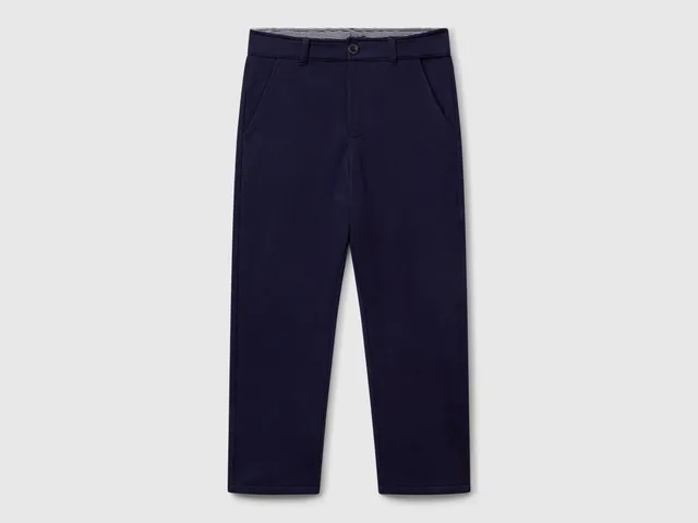 United Colors of Benetton pantaloni regular jacquard M cotone