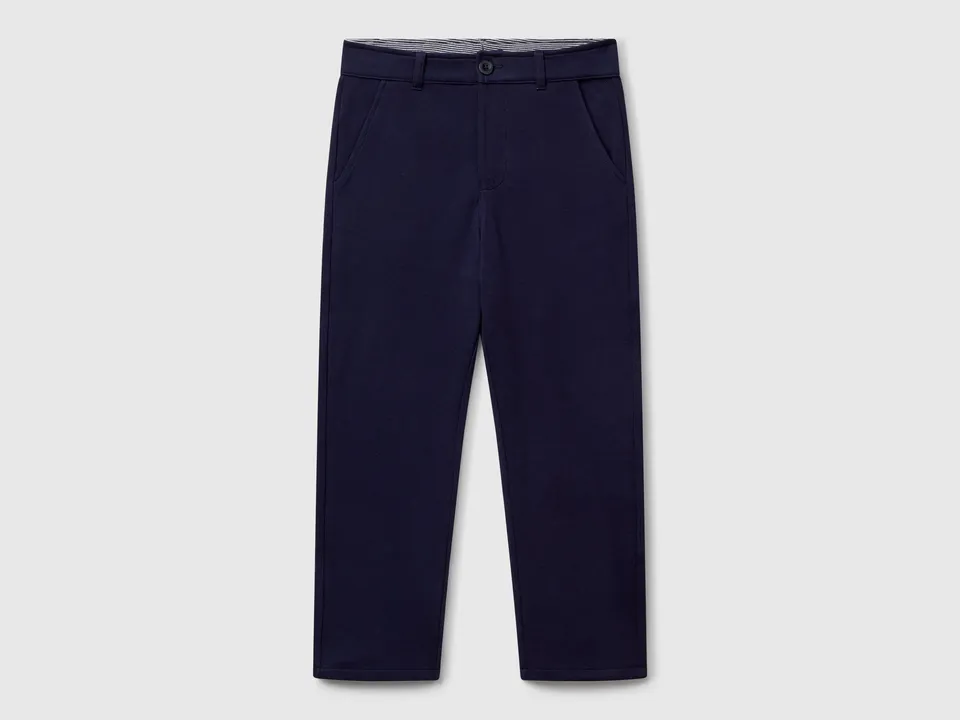 United Colors of Benetton pantaloni regular jacquard M cotone