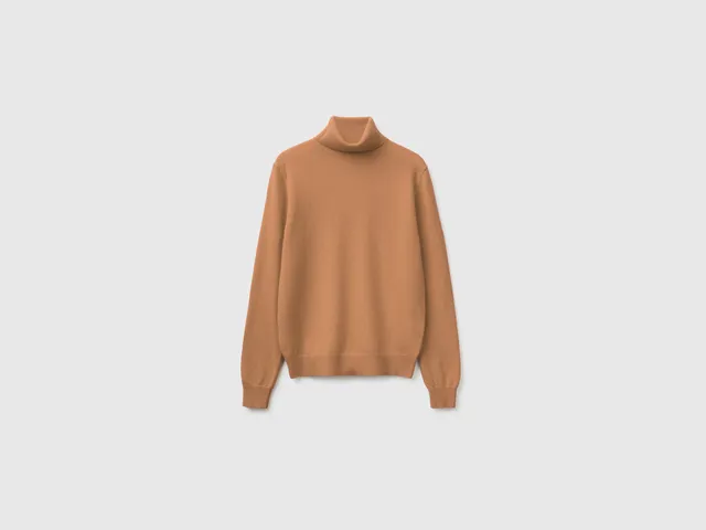United Colors of Benetton dolcevita lana merino cammello M