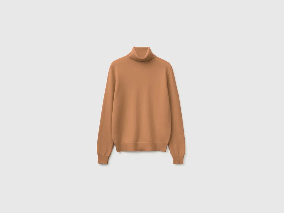 United Colors of Benetton dolcevita lana merino cammello M