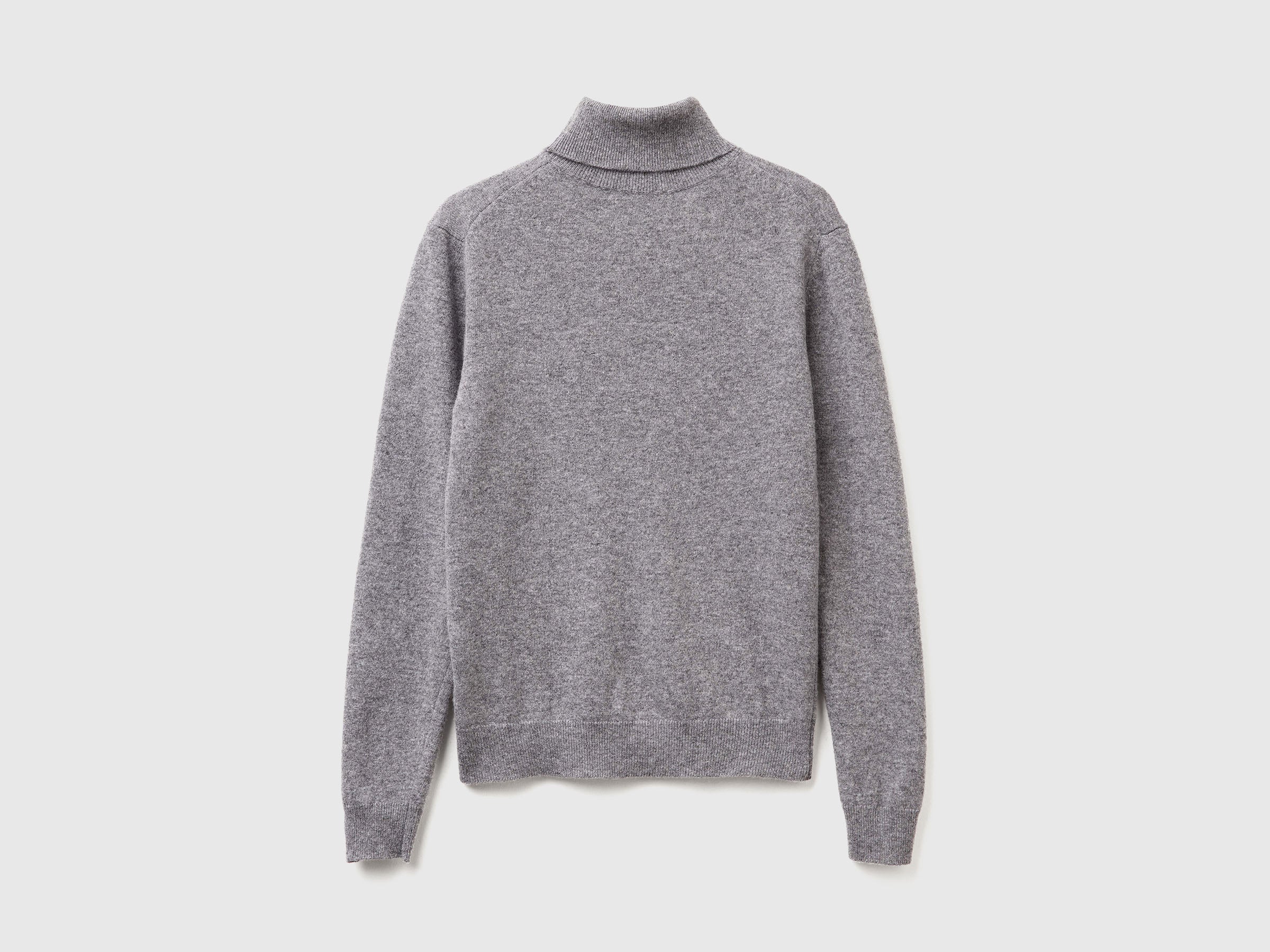 United Colors of Benetton Sweaters dolcevita lana merino grigio