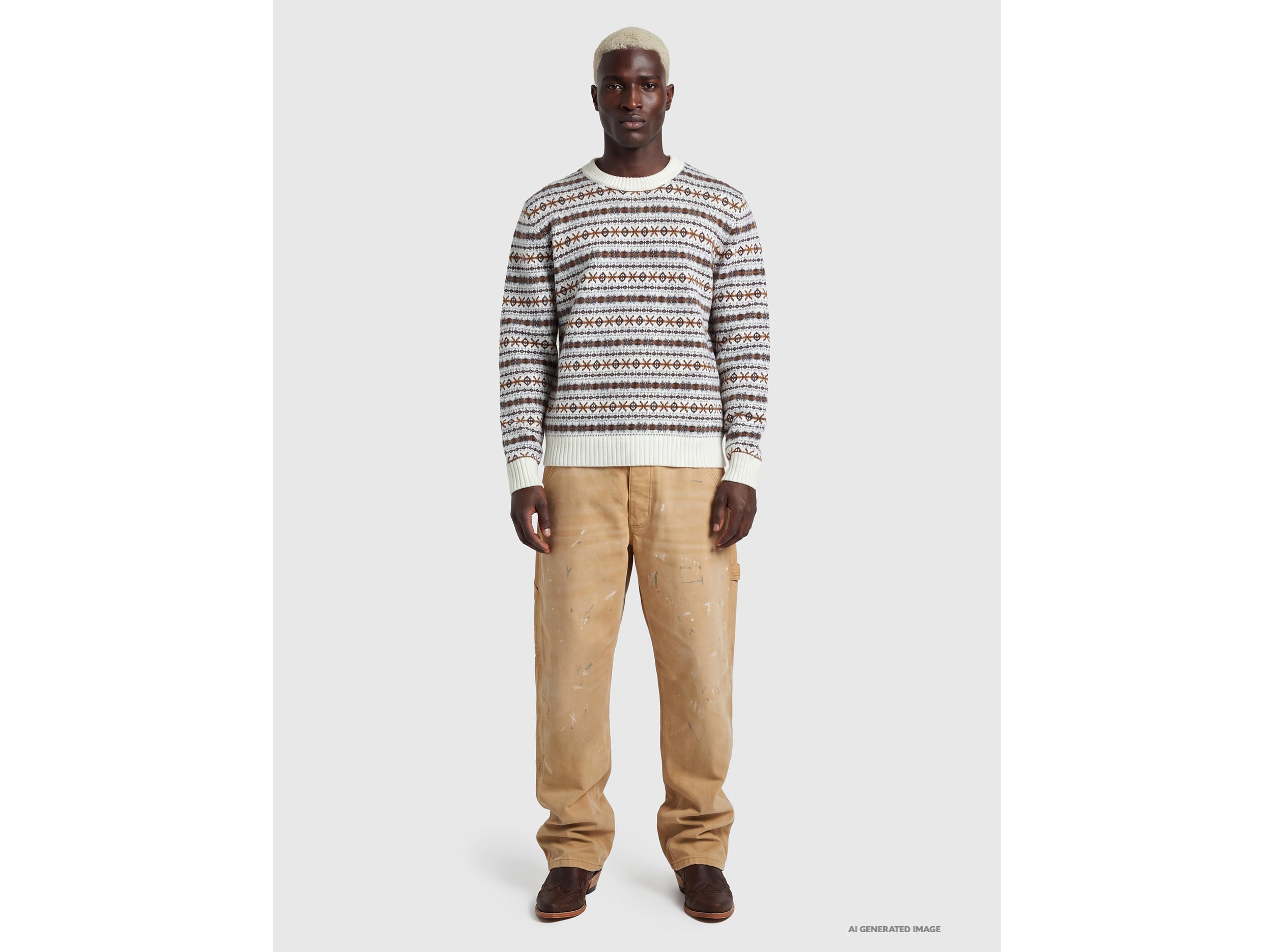 United Colors of Benetton Jacquard Maglione Lana Nordico