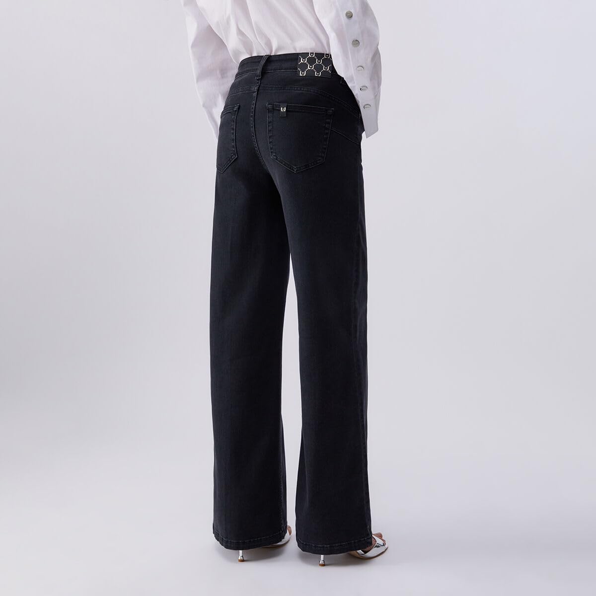 Liu Jo Baby Jeans Flare Pantaloni Beige Taglia 24