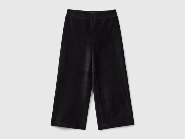 United Colors of Benetton pantaloni ciniglia bimba gamba larga