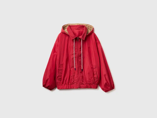 United Colors of Benetton Soft Giacca con Cappuccio Antivento