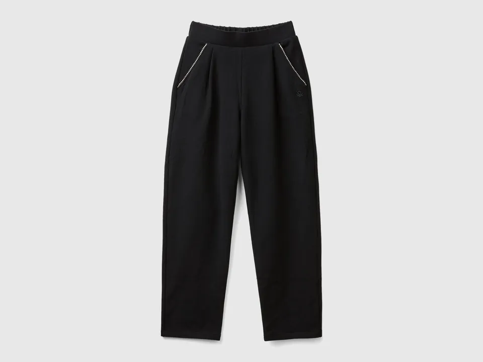 United Colors of Benetton Pantaloni Tuta Cotone applique gioiello M