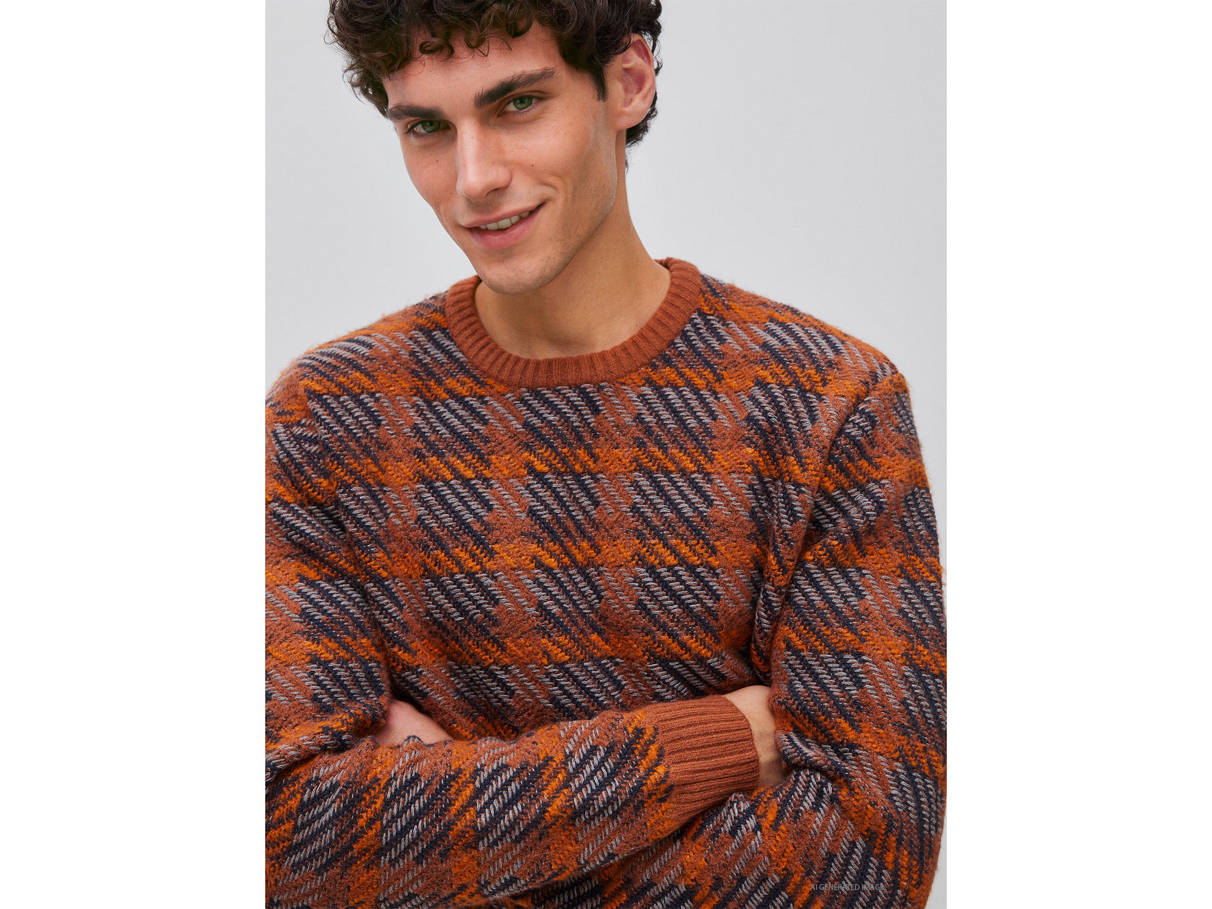 United Colors of Benetton Sweaters maglione tartan cotone M