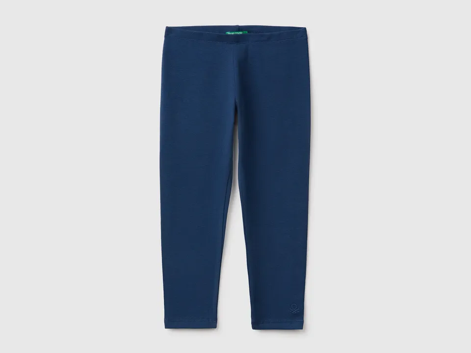 United Colors of Benetton leggings cotone stretch logo bambina