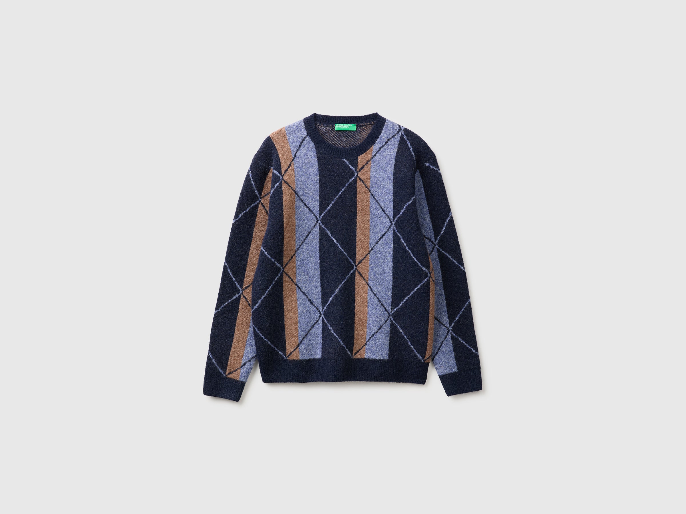 United Colors of Benetton Maglione Lana Alpaca Righe Rombi