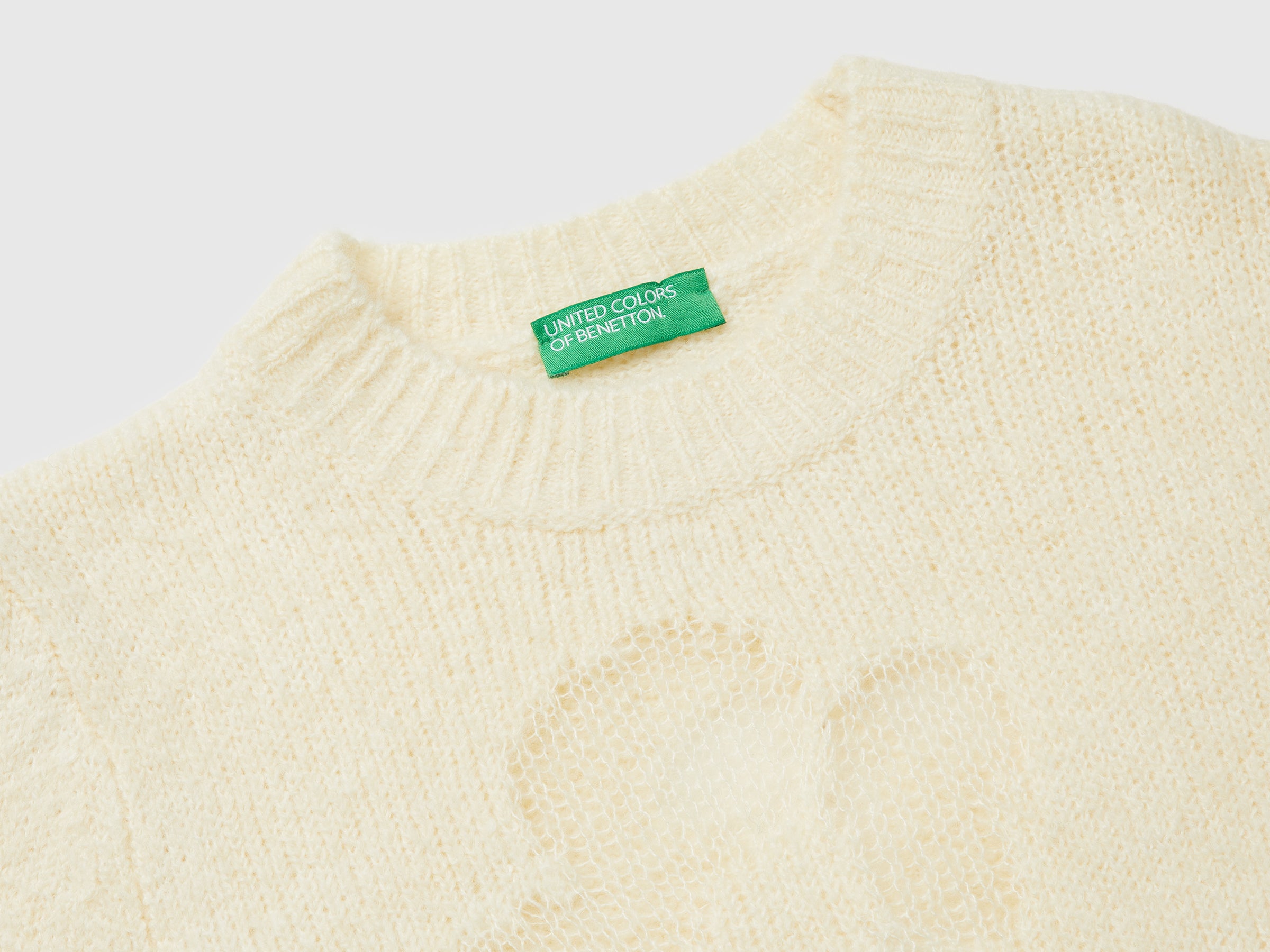 United Colors of Benetton Maglione Mohair e Lana Floreale