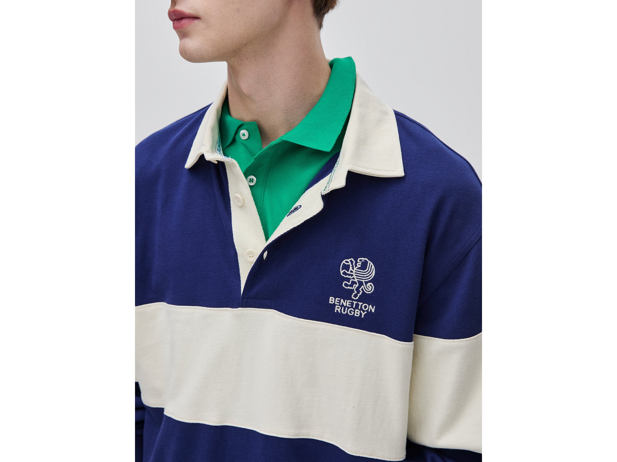 United Colors of Benetton Polos Polo Rugby Blu Cotone L
