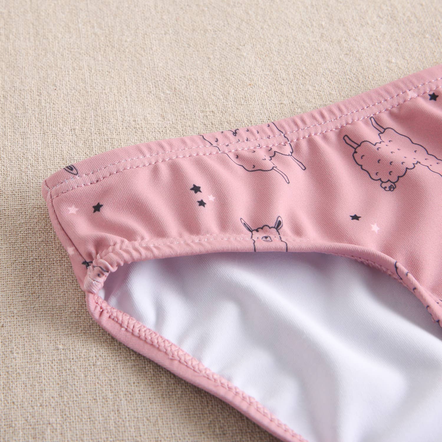 Dadati Bikini Lama costume bimba rosa 6 anni volant