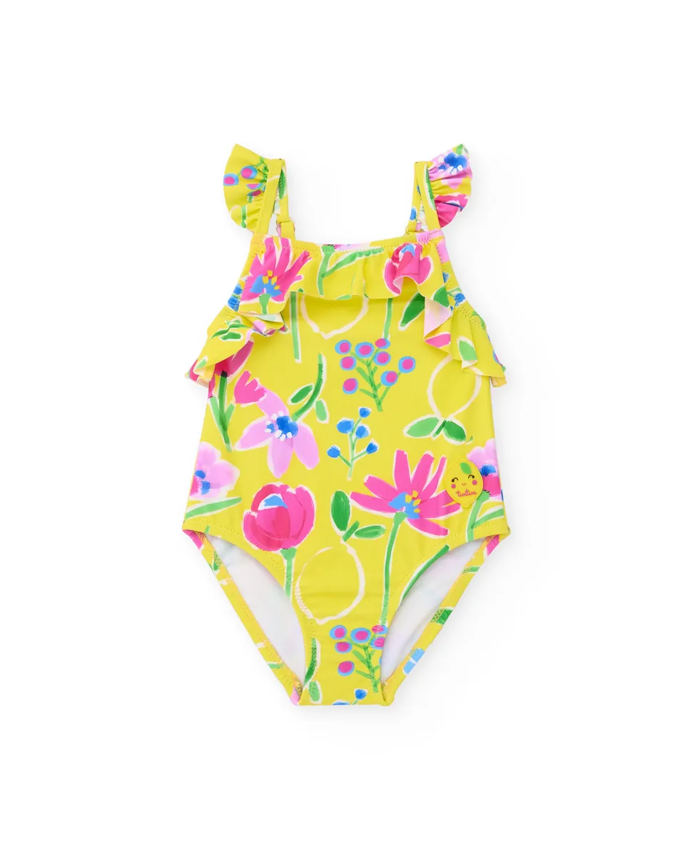 TucTuc Costumi Da Bagno Costume bambina giallo floreale
