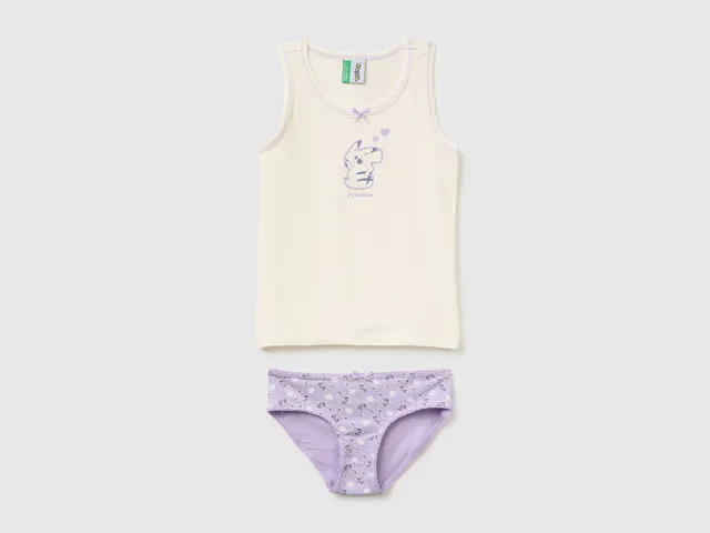 United Colors of Benetton Intimo Set Canotta Slip Pokémon Cotone