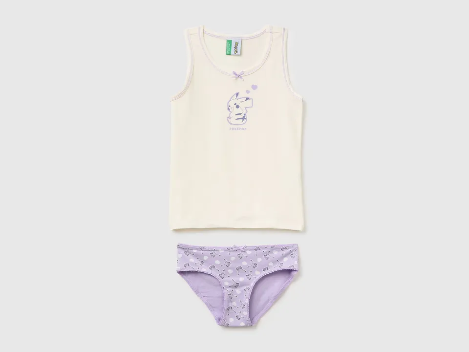 United Colors of Benetton Intimo Set Canotta Slip Pokémon Cotone