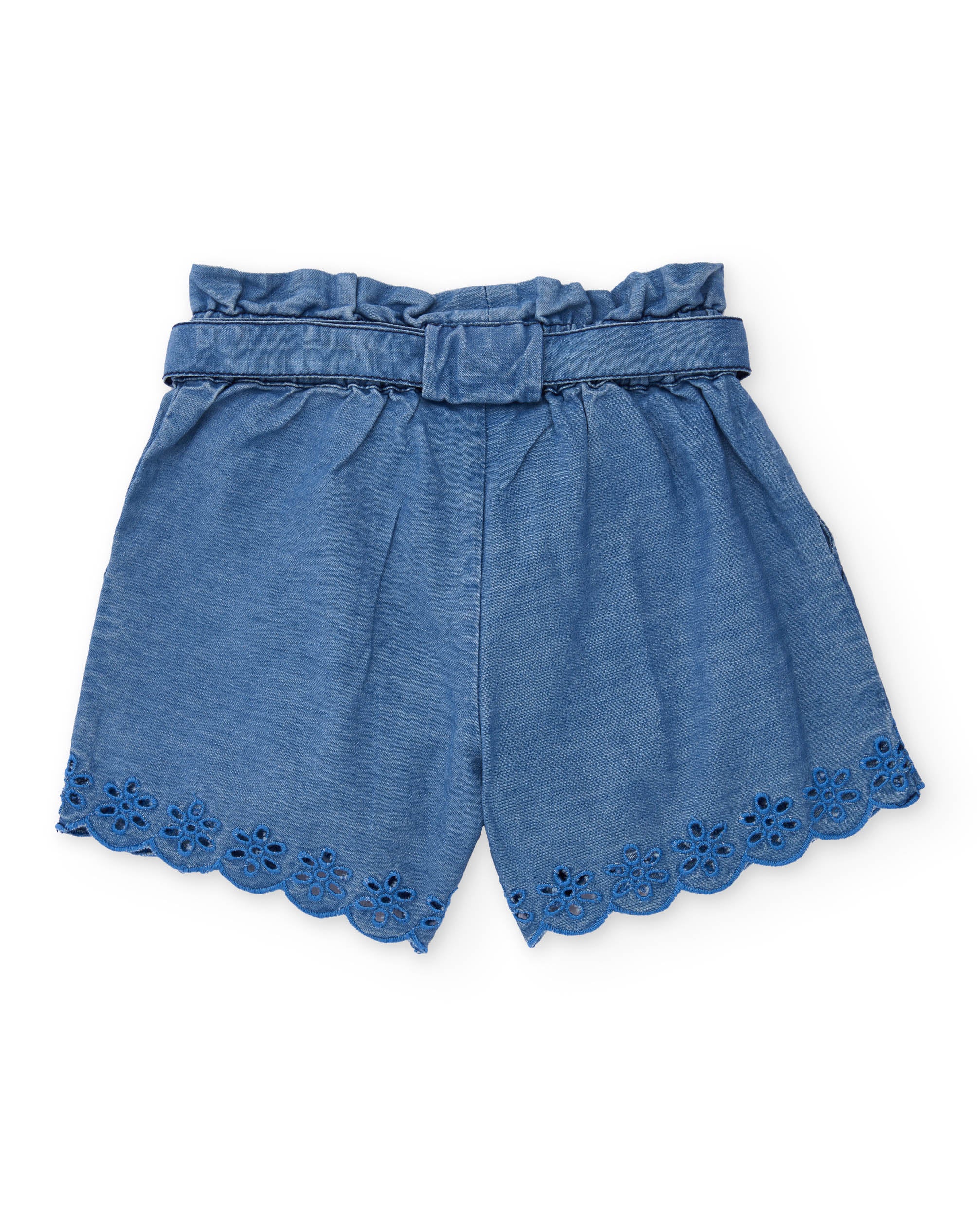 TucTuc Bermuda Short Bambina Jeans Denim Ricamo Floreale