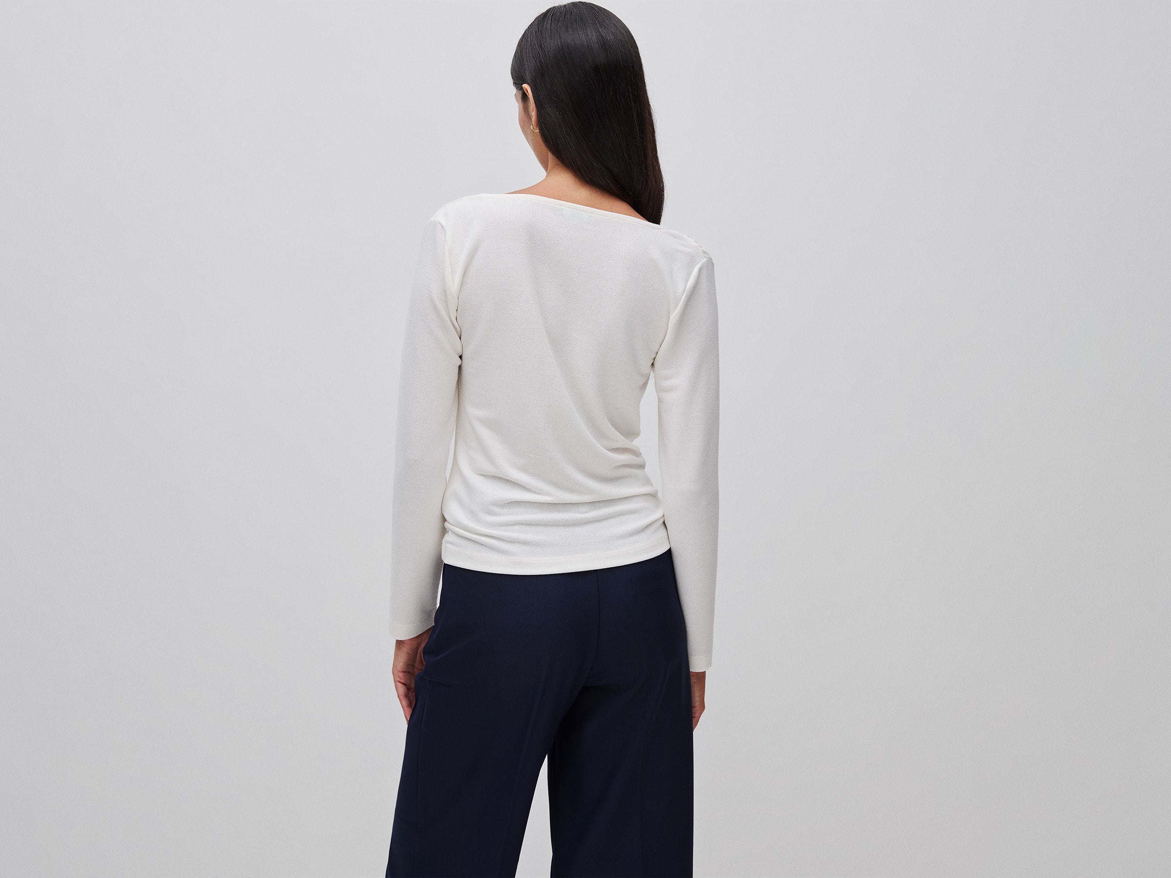 United Colors of Benetton t-shirt viscosa scollo drappeggio donna