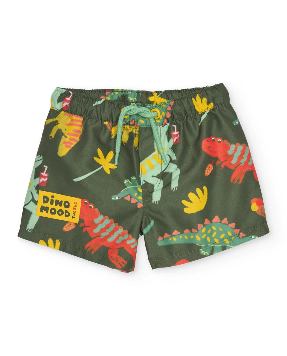 TucTuc Costumi Da Bagno boxer bimbo dinosauri verde