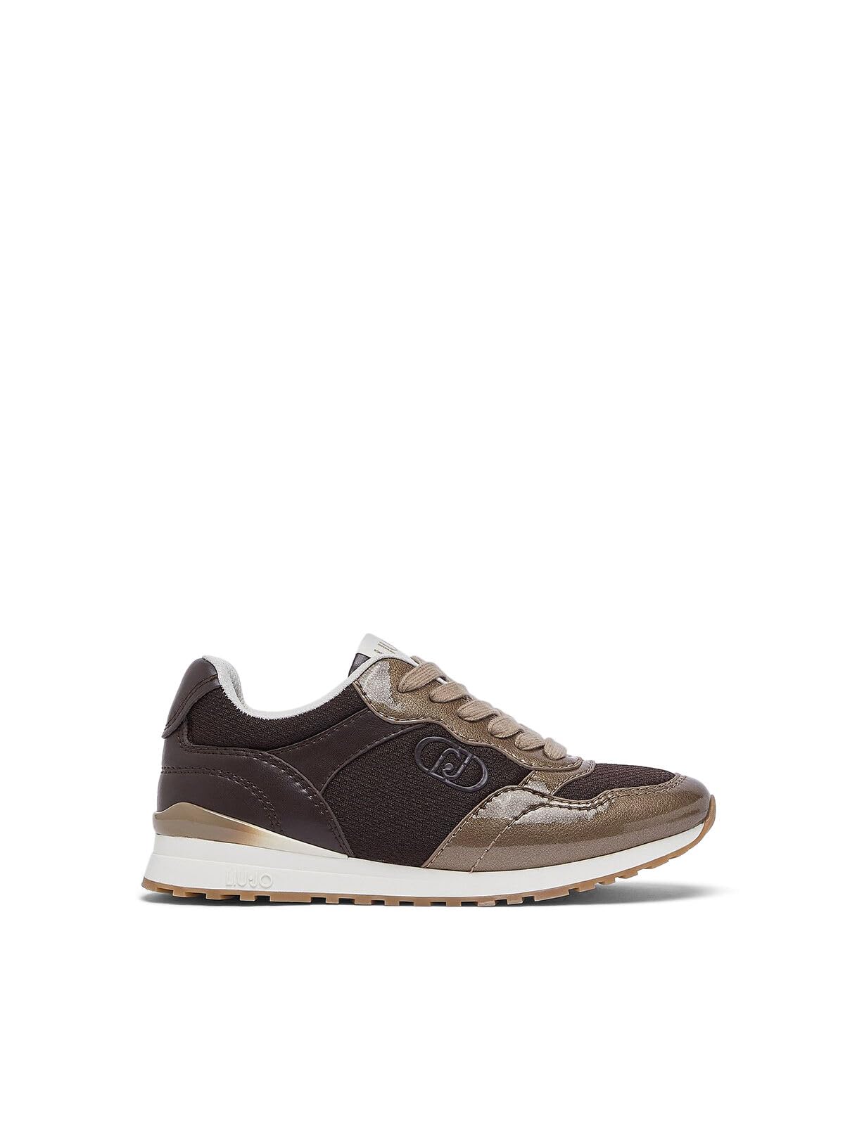Liu Jo Sneakers Bianche 35 Mesh Glossy con Monogram