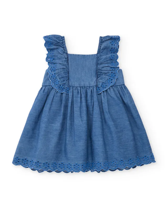TucTuc Vestiti vestito bambina jeans blu denim