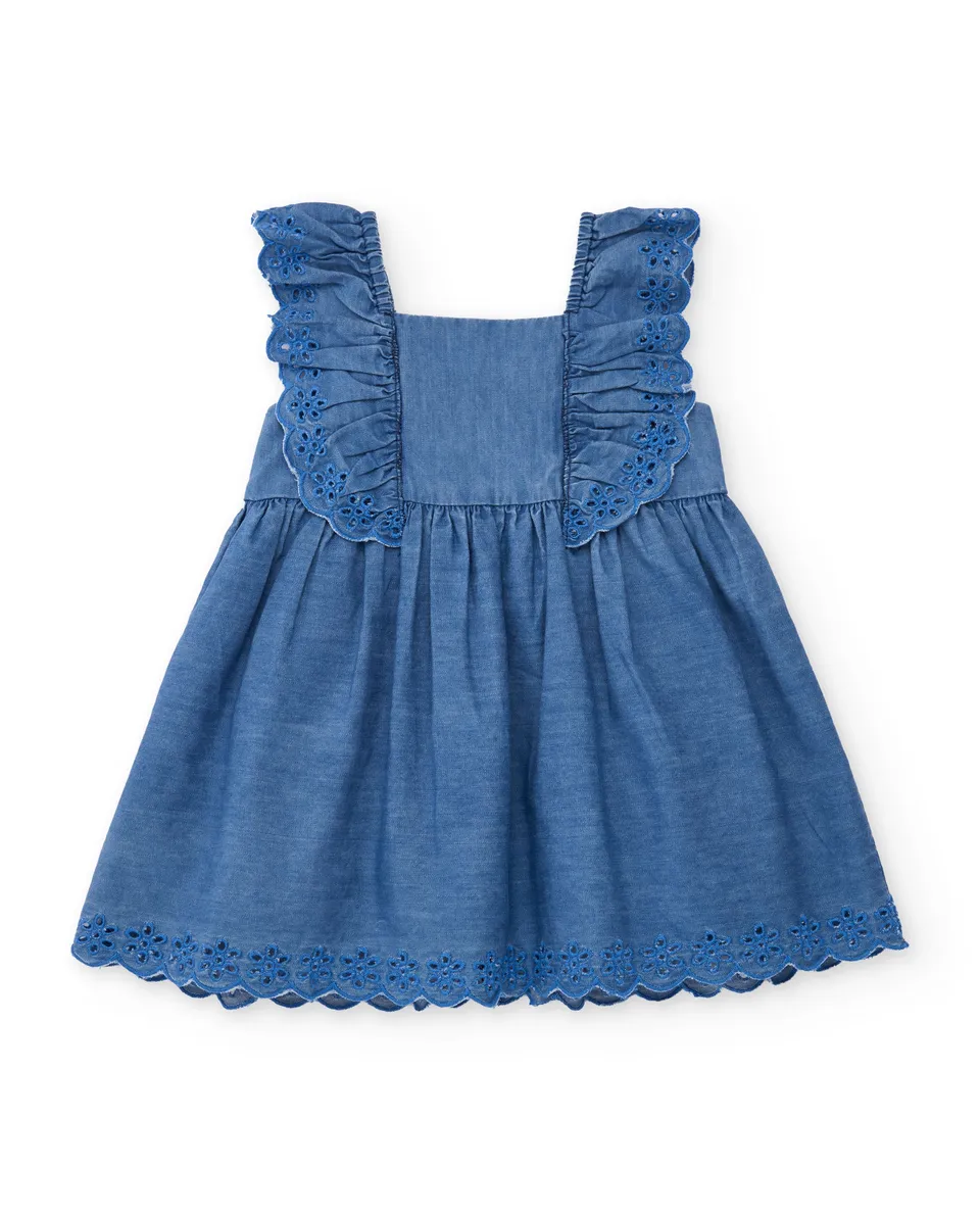 TucTuc Vestiti vestito bambina jeans blu denim