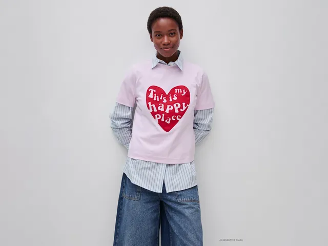 United Colors of Benetton T-Shirts t-shirt boxy stampa XS cotone