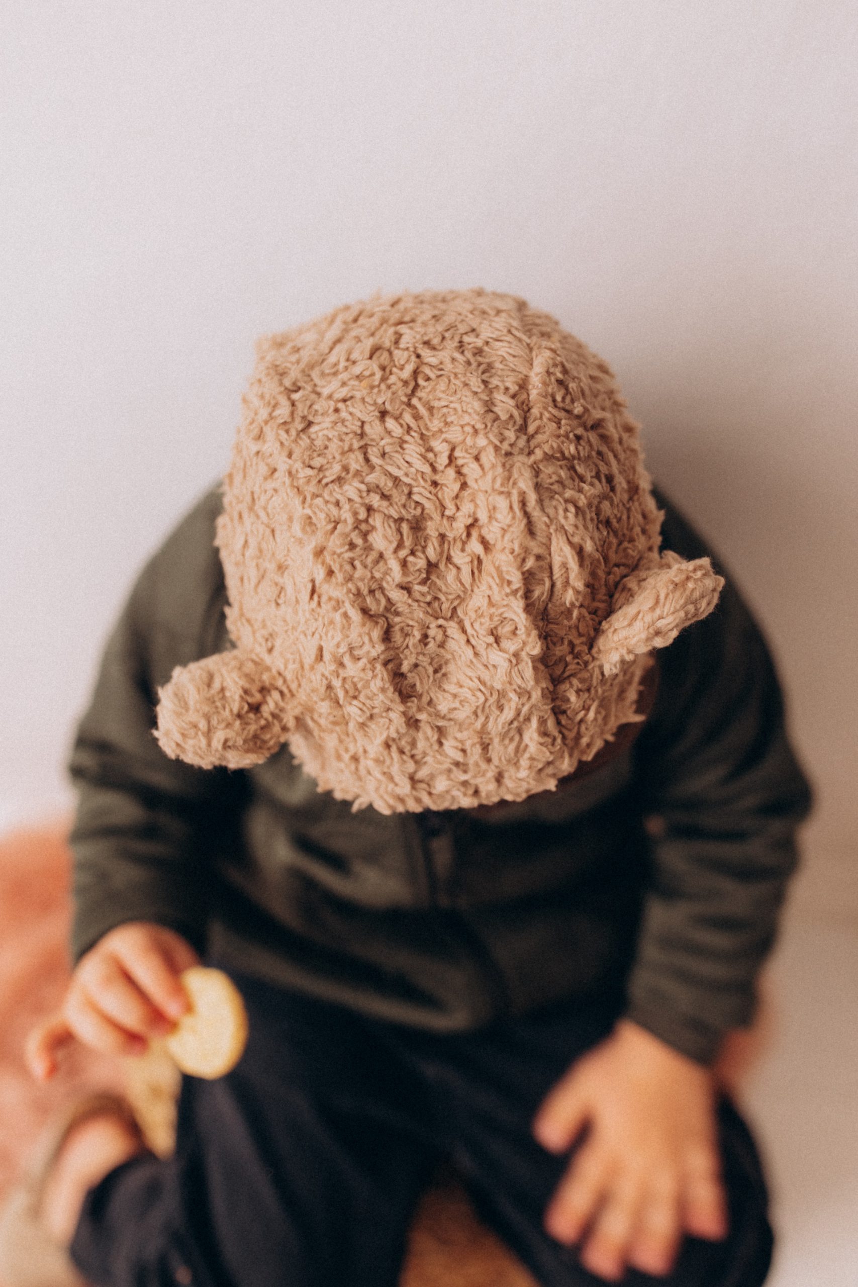 Woolly Organic Baby Hats passamontagna teddy peluche lana merino