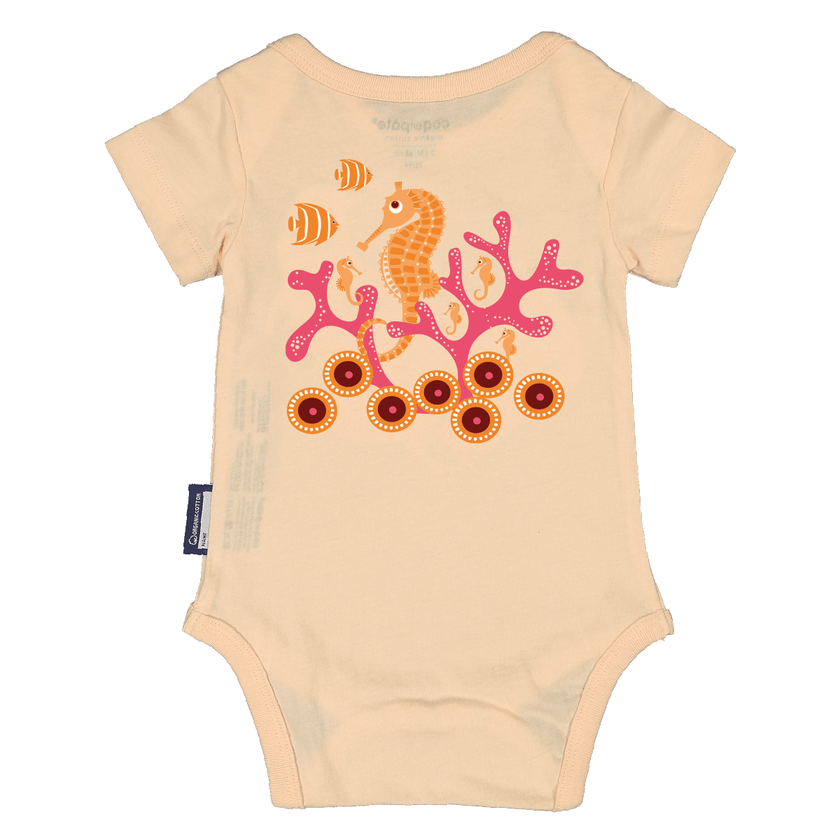 Coq en Pâte Body Cavalluccio Marino cotone bio 3-6 mesi