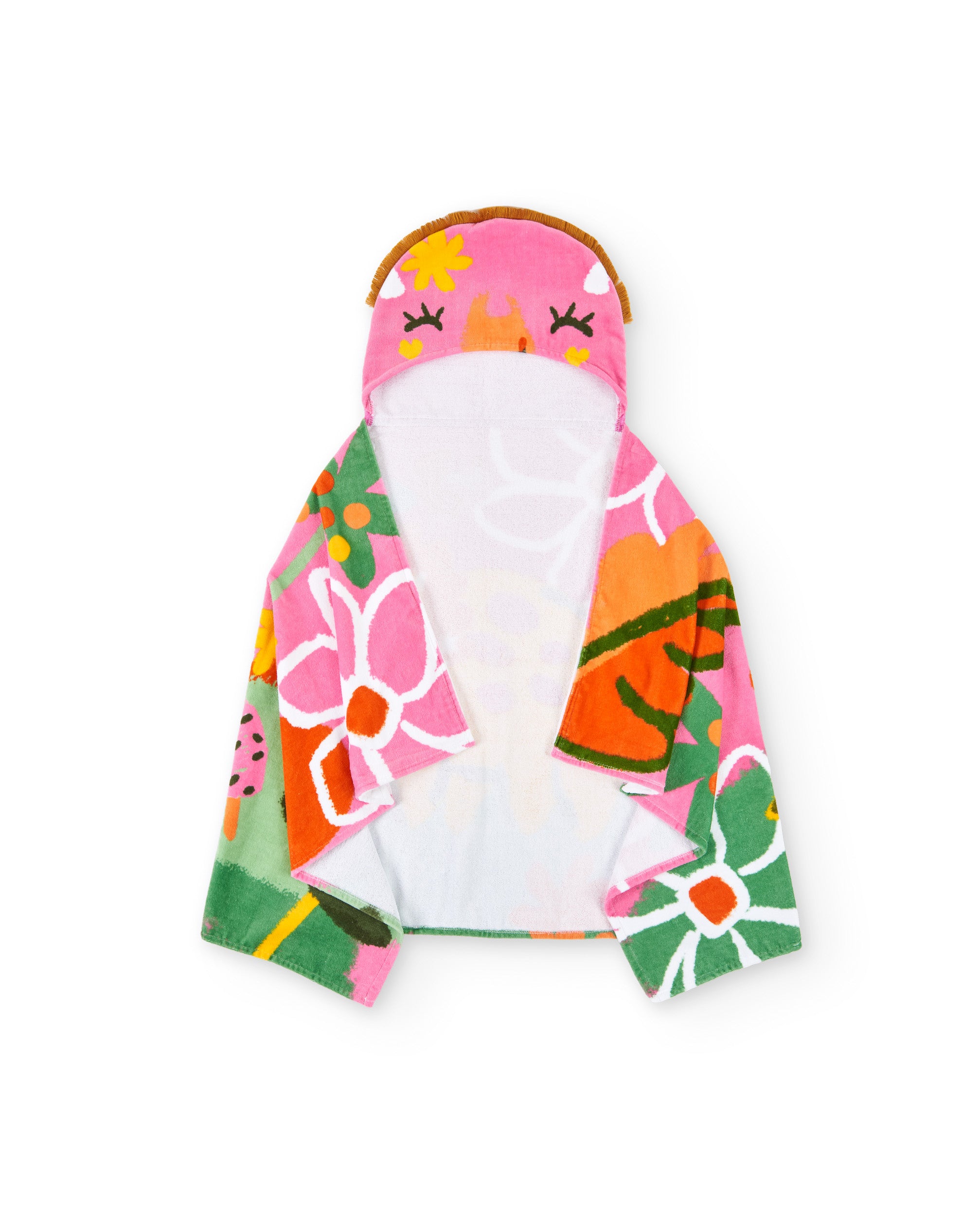 TucTuc Asciugamani Poncho Bambina Rosa U Cappuccio