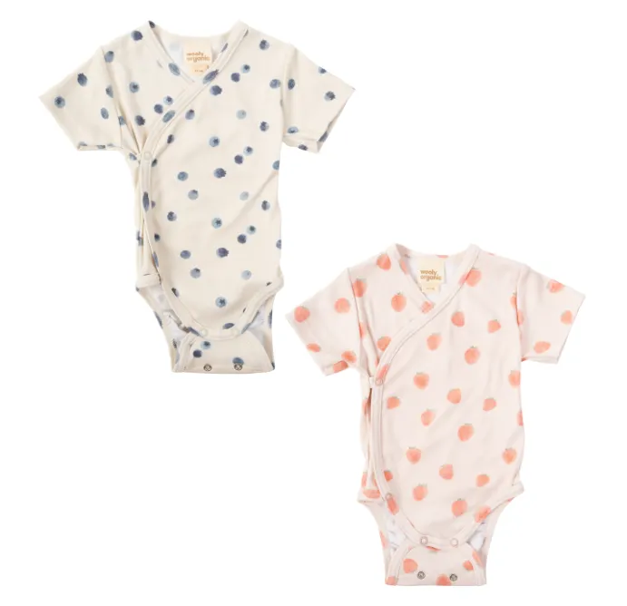 Woolly Organic Wrap Bodysuit body manica corta cotone SS26