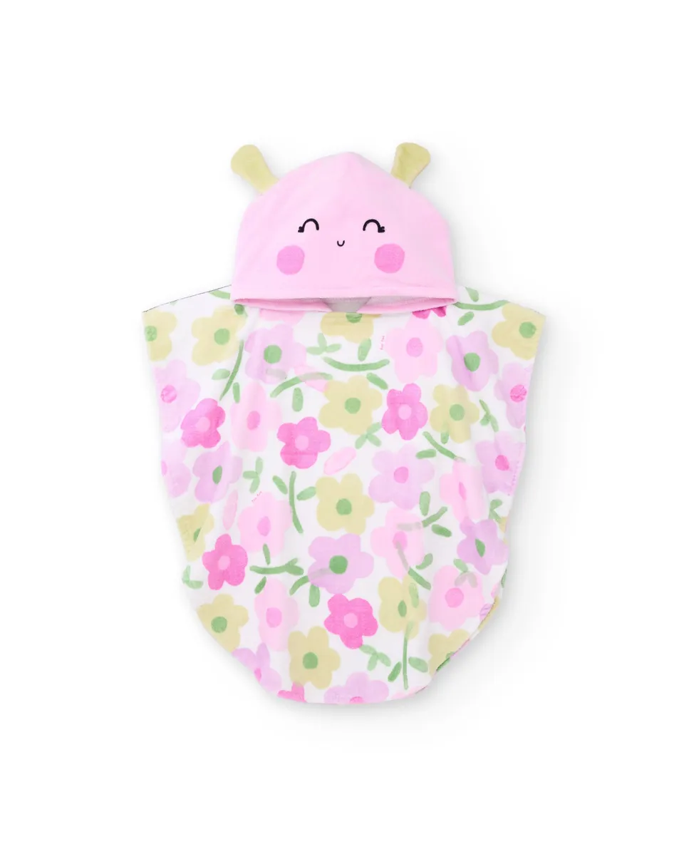 TucTuc Asciugamani poncho bambina rosa floreale TU