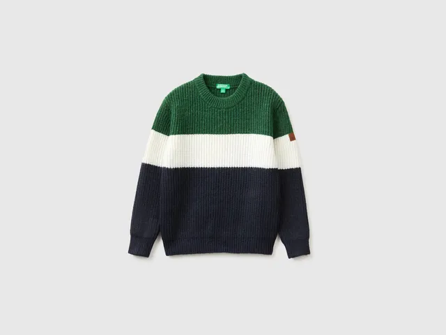 United Colors of Benetton maglione righe misto lana taglia M
