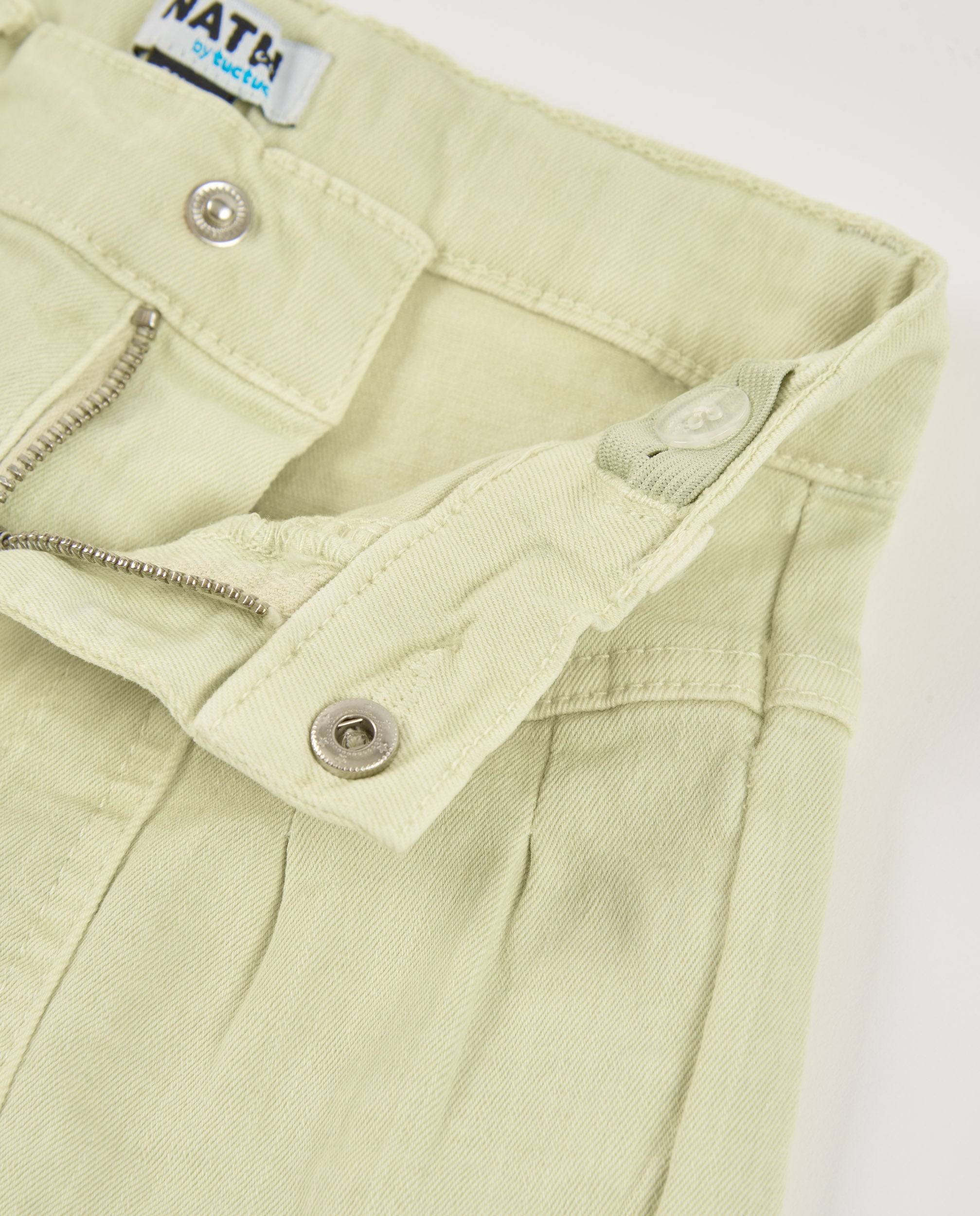 TucTuc Bermuda shorts bambina verde pieghe frontali