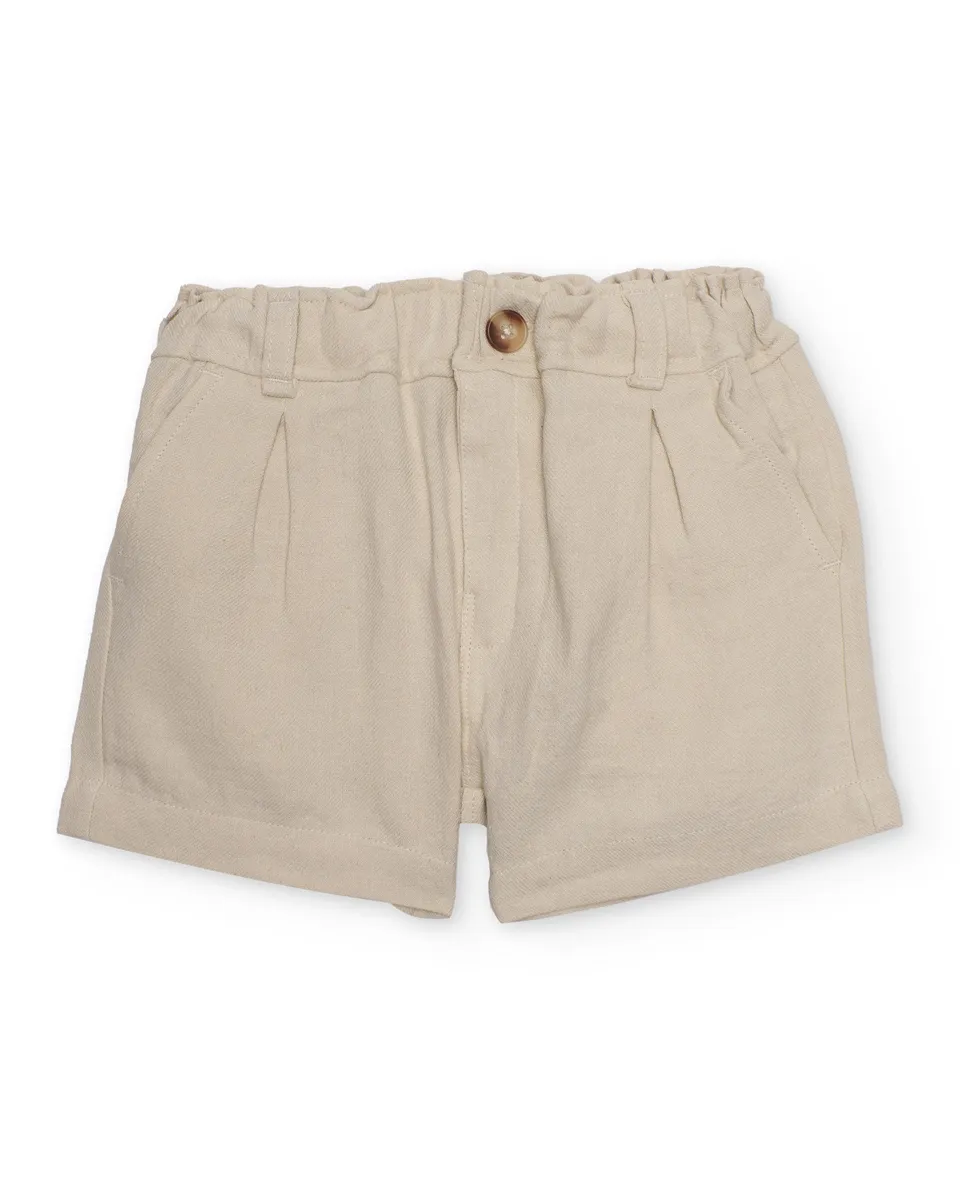 TucTuc Bermuda Pantaloncini Bimbo Beige Cotone 12 Mesi